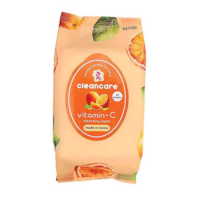 PB & JAY Cleancare Cleansing Wipes – 30 Count – Makeup Remover for Revitalized, Even-Looking Skin – Hydrating Korean Face Wipes for Sensitive Skin (Vitamin C)
