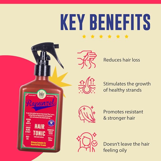 Lola From Rio – Rapunzel Hair Tonic Spray for Women – Hair Strengthening Treatment – Thickening Spray for Fine Hair – Supports Fuller, Healthier-Looking Hair – 8.45 fl oz