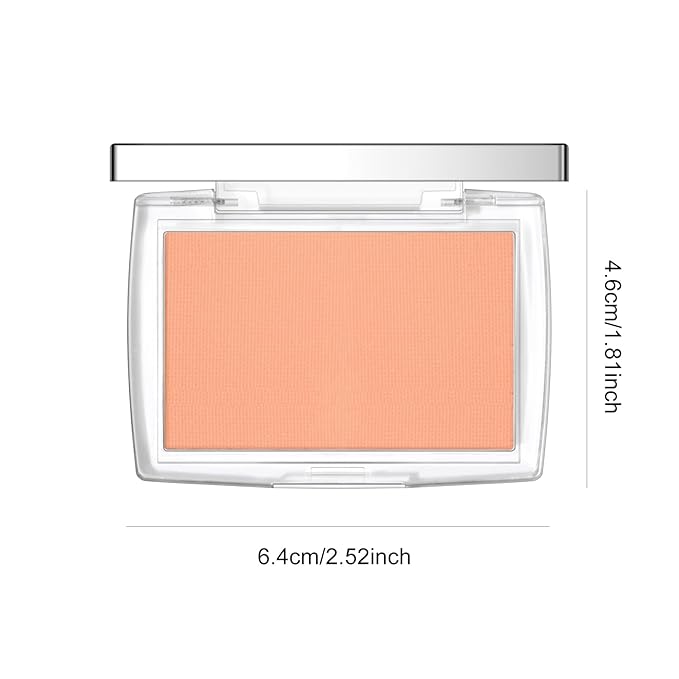 KYDA Coral Powder Blush, Radiant Glow Face Blush, Buildable Matte Cheeks Color, Ultra-fine Lightweight Powder Blusher, Lasting Moisturizing