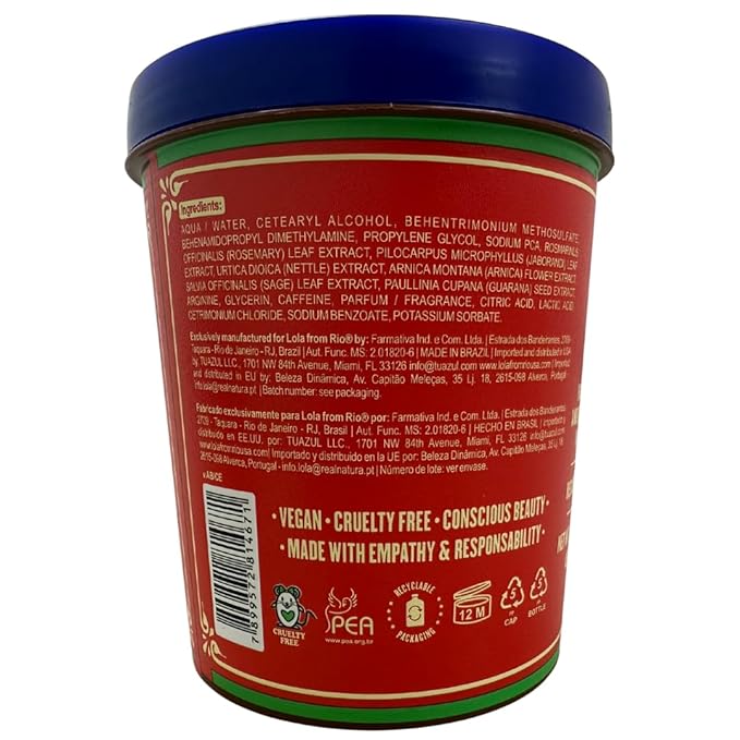 Lola From Rio - Rapunzel - Strengthening Hair Mask For Hair Growth Simulation, Reduces Hair Loss, Restores Shine, For all Hair Types 15.87 Fl Oz