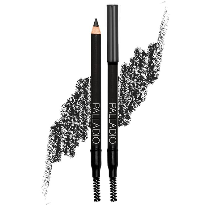 Palladio Brow Pencil & Brush for Eyebrows, Black