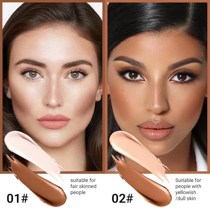Kaely 4 Color Highlighter Contour Stick,Cream Contour Palette Kit for Beginners,Bronzer Contouring Sticks,contorno maquillaje para mujer en oferta,Concealer Stick Primer Face Makeup Brightener,01+02