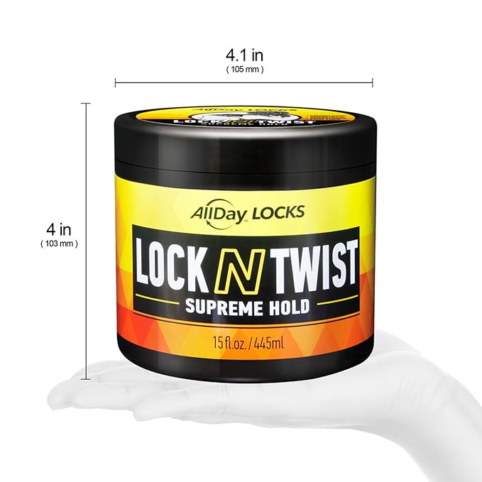 AllDay Locks Lock N Twist (15 oz) | Supreme Hold, No Frizz or Flaking | Hydrating, Nourishing Loc Booster | Grape & Avocado-Infused | Lock & Twist Braids, Locks, Twists, Cornrows | 15 oz