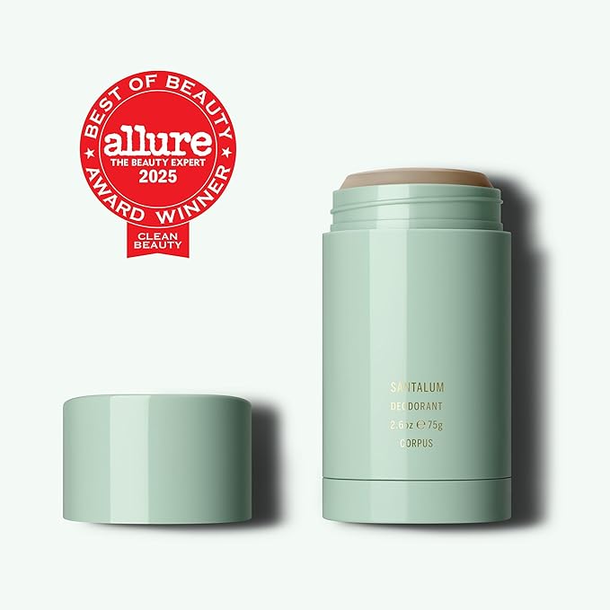 CORPUS - Natural Deodorant Stick For Sensitive Skin | Aluminium + Baking Soda Free | Unisex, Non-Toxic, Made In The USA (Santalum)