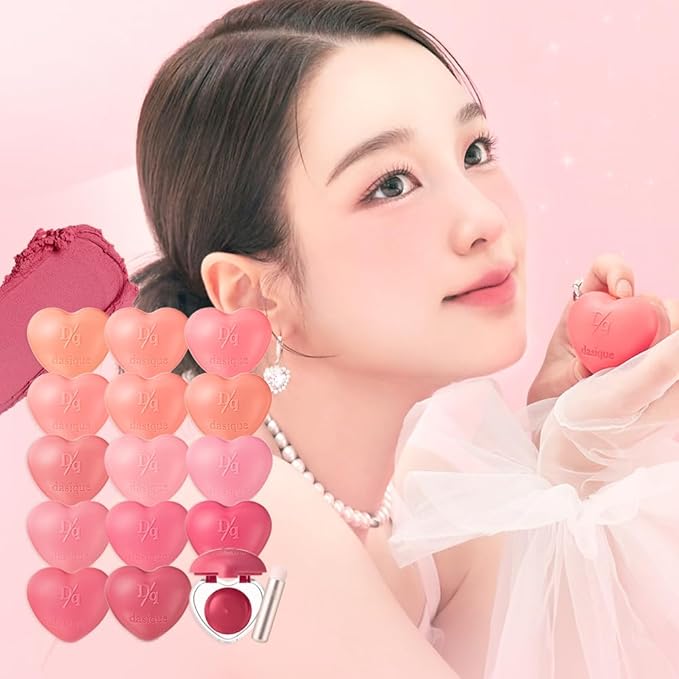 dasique Souffle Color Pot #01 Salmon Buff – Makeup Blush, Buildable Silky-Smooth Texture, Build-In Mini Brush, Multi-Use For Cheek and Lip