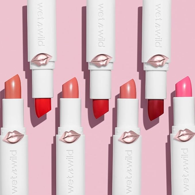 wet n wild Mega Last High-Shine Lipstick Lip Color, Infused with Seed Oils For a Nourishing High-Shine, Buildable & Blendable Creamy Color, Cruelty-Free & Vegan - Rosé And Slay