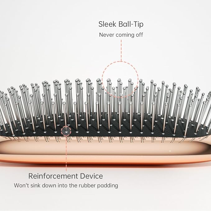 Melbang Hair Brush for Thick Curly Thin Long Short Wet or Dry Hair Adds Shine and Makes Hair Smooth Hair Comb Paddle Hair Brush for Men Women Kid (Silver)