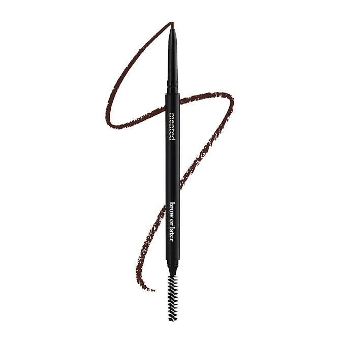 Waterproof Eyebrow Pen with Brush, Brow Pencil & Lash Spoolies for Eyelash Extensions, Eye Brow Pencils for Women, Eyelash Brush & Spoolie Combo, Eyebrow Makeup Tool Set, Brow Or Later (Medium Brown)