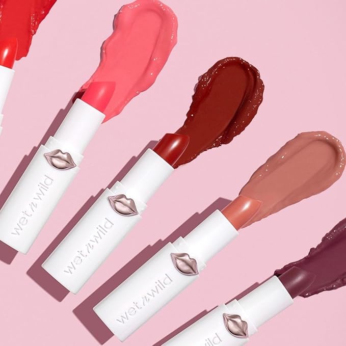 wet n wild Mega Last High-Shine Lipstick Lip Color, Infused with Seed Oils For a Nourishing High-Shine, Buildable & Blendable Creamy Color, Cruelty-Free & Vegan - Rosé And Slay