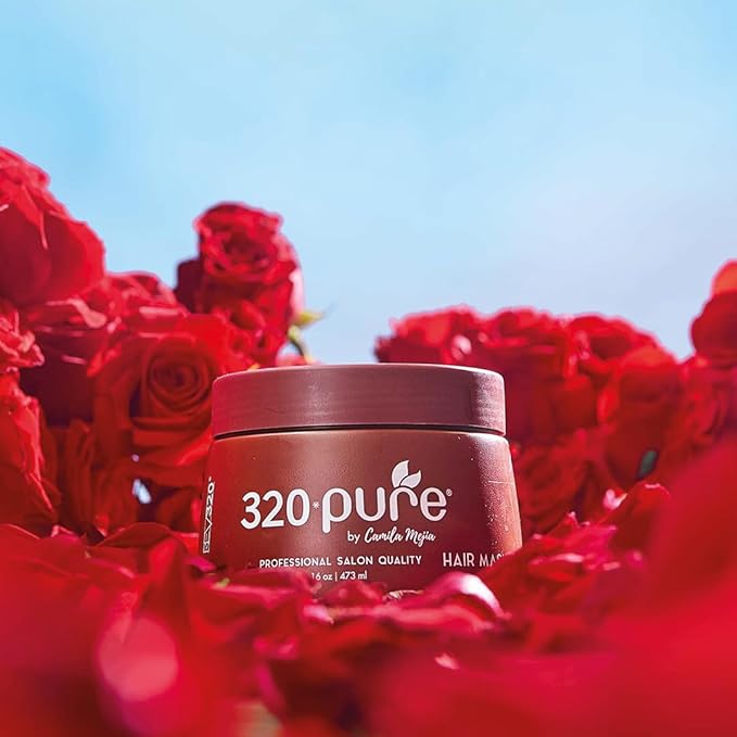 320Pure Hair Mask for Damaged Hair 16oz, Mascarilla para el cabello, Deep Conditioning Mask for Dry, Frizzy, Color-Treated & Curly, Hydrating Treatment for Growth & Repair