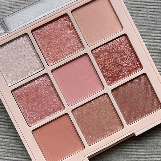 Kayswang 9 Colors Glitter Eyeshadow Makeup Palette, Eye Shadow Powder，Matte High Pigmented Colorful,Creamy Texture, Long LastingEyeshadow Powder Cosmetics,Natural Waterproof (12#)