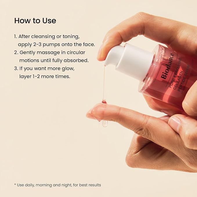 BIODANCE Pore Perfecting Collagen Peptide Serum, Skin Firming & Radiance Boost, Plumping, Pore Care, Makeup Prep Serum for All Skin Types, Korean Skincare, Stocking Stuffers | 1.01 fl.oz x 1 ea