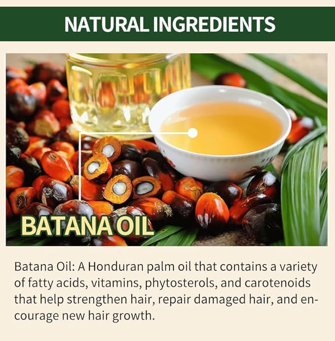 Batana Oil Conditioner for Dry Damaged Hair – Hydrating & Repairing Hair Treatment with Organic Batana Oil, Sulfate-Free & Paraben-Free – Smoothing, Detangling, Color Safe, 5.3 fl oz