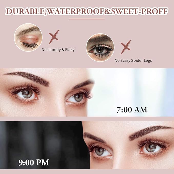 Bestidy 4D Silk Fiber Lash Mascara - Natural Waterproof, Smudge-proof, Thickening & Lengthening, No Clumping, Lasts All Day