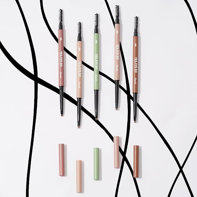 Black Eyebrow Pencil, Micro Eyebrow Pen Black for Natural Hairlike Strokes, Ultra Precise Automatic Brow Definer Pencil, Sweatproof & All Day Wear, YES.EYE DO