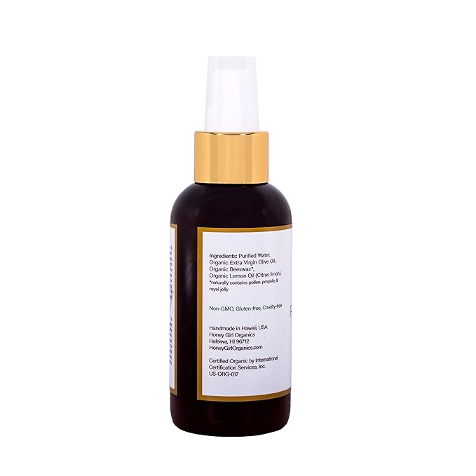 Honey Girl Organics Facial Cleanser, USDA Organic Cleanser & Makeup Remover w/Beeswax, EVOO & Lemon Oil. Remove Dirt, Balance Skin, Ease Inflammation. Naturally has pollen, propolis, royal jelly. 4oz