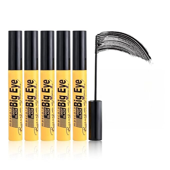 Black Mascara for Women, 5 Packs Bulk, Voluminous Original Volume Building, Lengthening, Defining, Curling, Multiplying, Buildable Formula, Cruelty Free,Waterproof
