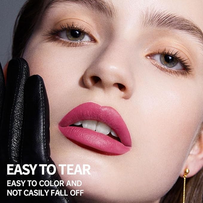 Matte Lip Stain Masque - Lip Liner Peel Off Lip Stain Tattoo, All Day Peel Off Lip Tint，Long Lasting Waterproof Transfer-proof Lip Mask Peel Off Lip Gloss,Stay Lip Makeup 01#