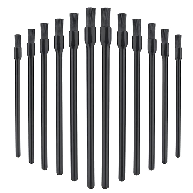 G2PLUS 100PCS Disposable Lip Brush Applicators, Disposable Nail Brushes, Lip Brushes Lipstick Lip Gloss Wands for Makeup PYO Cookie Paint Brushes (Dark Black)