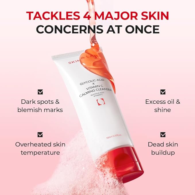 [SKIN&LAB] Glycolic Acid X Vitamin C Calming Cleanser, 5.07 fl. oz.