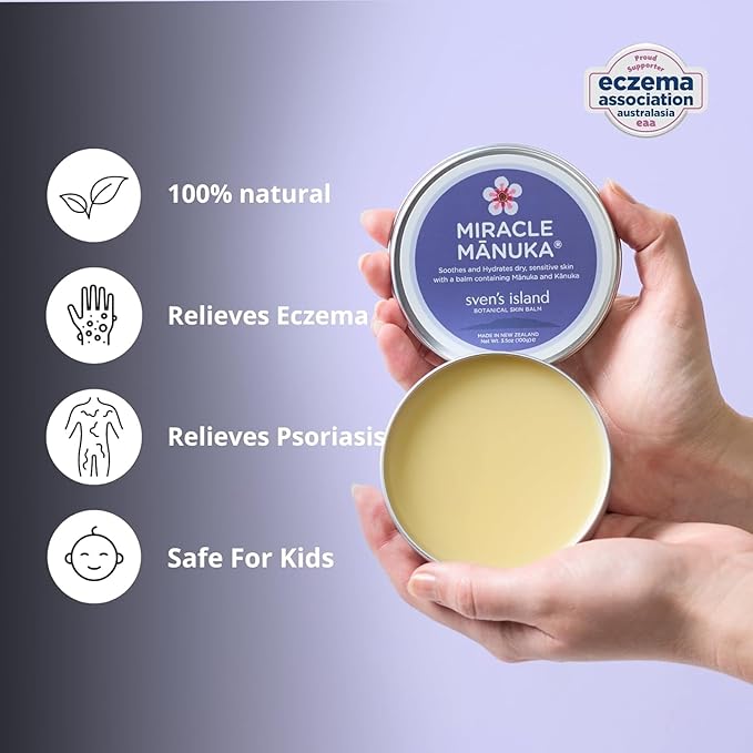 Sven's Island Miracle Manuka – Natural Skin Balm (1.9 oz) | 100% Natural Botanical Blend for Daily Skin Care | Gentle, Steroid-Free Formula for All Ages | Made in New Zealand