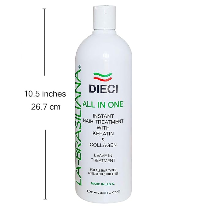 La-Brasiliana Dieci All-In-One Instant Hair Treatment, 33.8 fl.oz.
