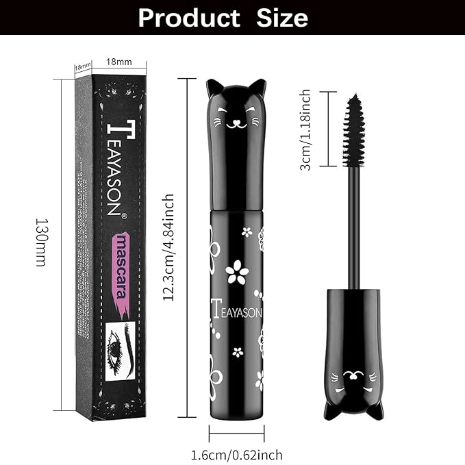 6 Pcs Rainbow Color Fiber Mascara Set - Long Lasting, Thick, No Clumping, Hypoallergenic Colored Makeup