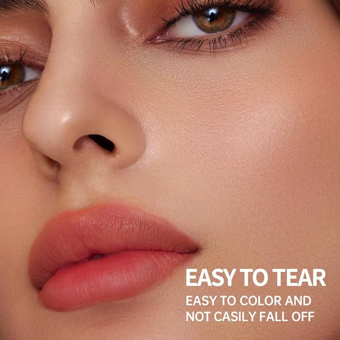Matte Lip Stain Peel Off Lip line Tattoo, Peel-off Lip Stain Masque - All Day Peel Off Lip Tint，Long Lasting Waterproof Transfer-proof Lip Mask Lip Color Peel Off Lip Gloss,Stay Lip Makeup 06#