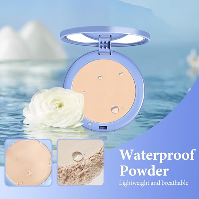 Matte Perfection Pressed Powder, Oil Control Face Pressed Powder, Waterproof Long Lasting Finishing Compacto to Achieve a Flawless Matte Complexion (Classic Ivory, 0.35 FL OZ)