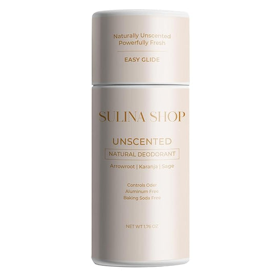 All Natural Deodorant for Women & Men – Unscented, Plant-Based, Aluminum-Free & Baking Soda-Free – Gentle for Sensitive Skin – 24 Hr Odor Protection – Travel Size