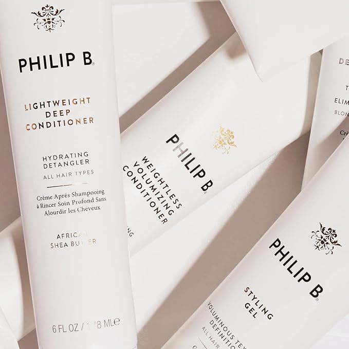 PHILIP B Lightweight Deep Conditioner, 6 fl. oz. (178 ml) - Hydrating Detangler, Adds Moisture, Shine and Smoothness, For All Hair Types