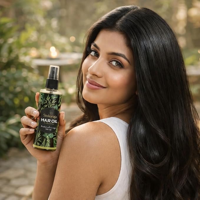 Bilesma Natural Sinharaja Hair Oil for Normal Hair, Ayurvedic Herbal Hair Oil, Helps Promote Hair Growth, Reduce Hair Fall & Dandruff, Adds Shine & Strength, Lightweight Scalp – 100 ml (3.38 fl oz)