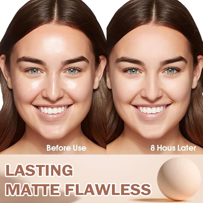 evpct Oil Control Pressed Face Powder Compact for Women, Translucent Setting Powder Makeup Foundation for Women, Waterproof Long Lasting Lightweight, polvo compacto de maquillaje, 120 Vanilla
