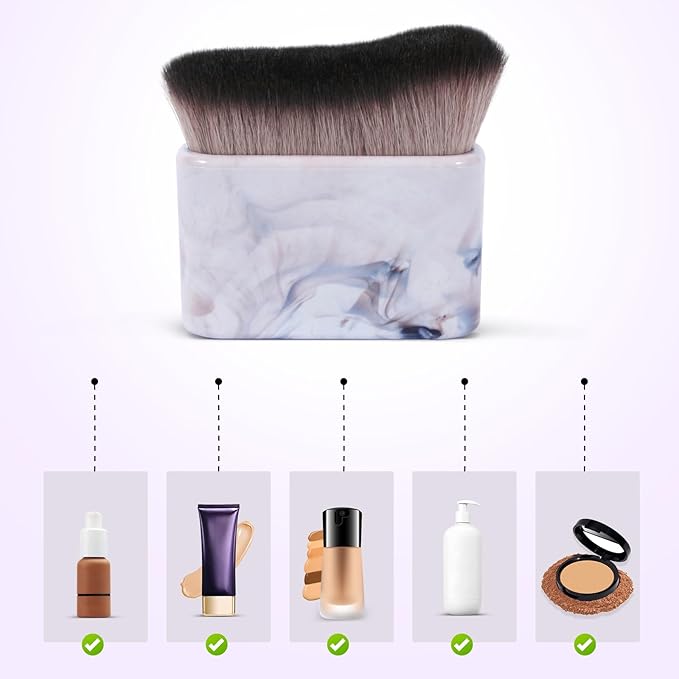 UNIMEIX Self Tanner Brush Sunscreen Body Makeup Brush Kabuki Blend Applicator Spray Tan Blending Beauty Brush for Body Coverage Perfector(White)