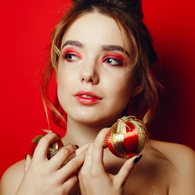 Mysense Matte Red Single Eyeshadow Palette, Pressed Powder Eye Shadow for Christmas Makeup, High Pigment Long Lasting Eye Makeup, Vegan & Cruelty Free, 212# Sally