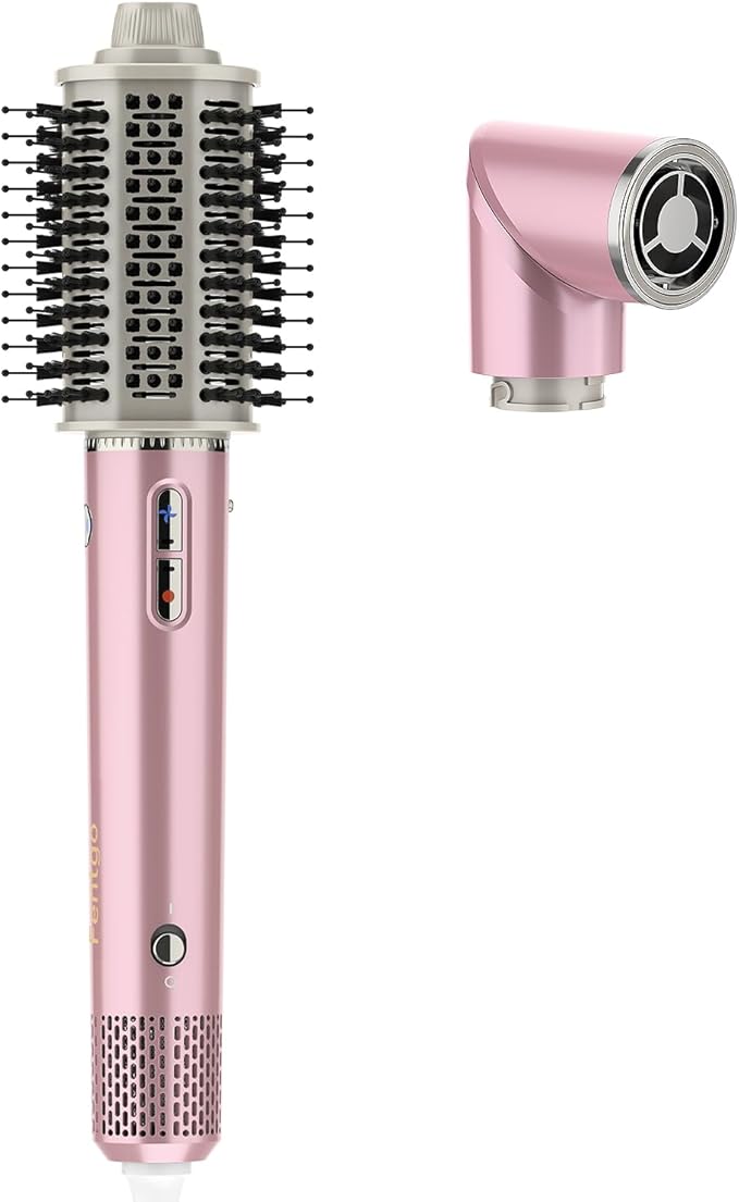2 in 1 Hair Dryer Brush, 110,000 RPM High-Speed Blow Dryer Brush for Fast Drying, Curling, Volumizing & Straightening, Hot Air Brush with Negative Ion for Frizz-Free Styling(Purple)