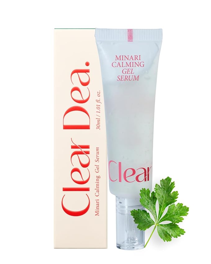Minari Calming Gel Serum for face – K-Beauty Hydrating & Soothing Face Serum with Korean Water Parsley, Green Tea, Mugwort & Lemon Balm Extracts, 30ml/1.01oz