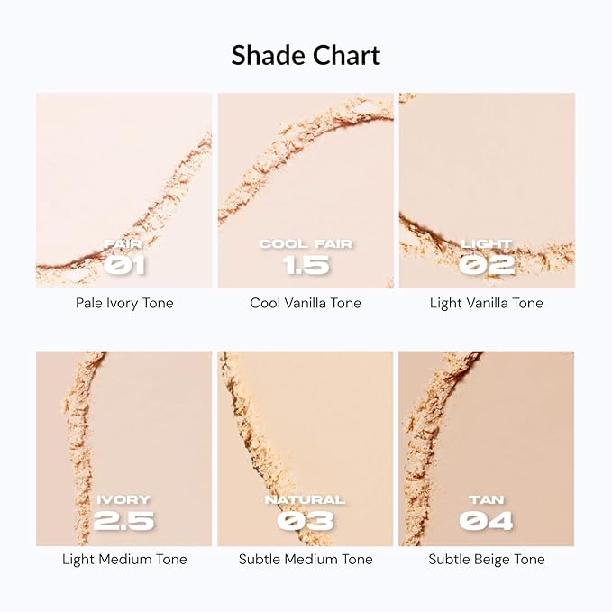 ABOUT TONE Blur Powder Pact 0.32oz - Pressed Powder Compact with Mirror and Puff Makeup Setting Finishing Blurring Natural Translucent Lightweight Face Sebum Oil Control Vegan Formula (2.5 IVORY)