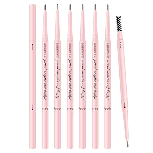 Eyebrow Pencils for Women,6Pack Micro Eyebrow Pencil Waterproof Smudgeproof,Ultra-Precise Tip Long-Lasting Brow Pencils for Natural Looking Eyebrows,Built-In Spoolie Brush,02 Milk Tea Brown.