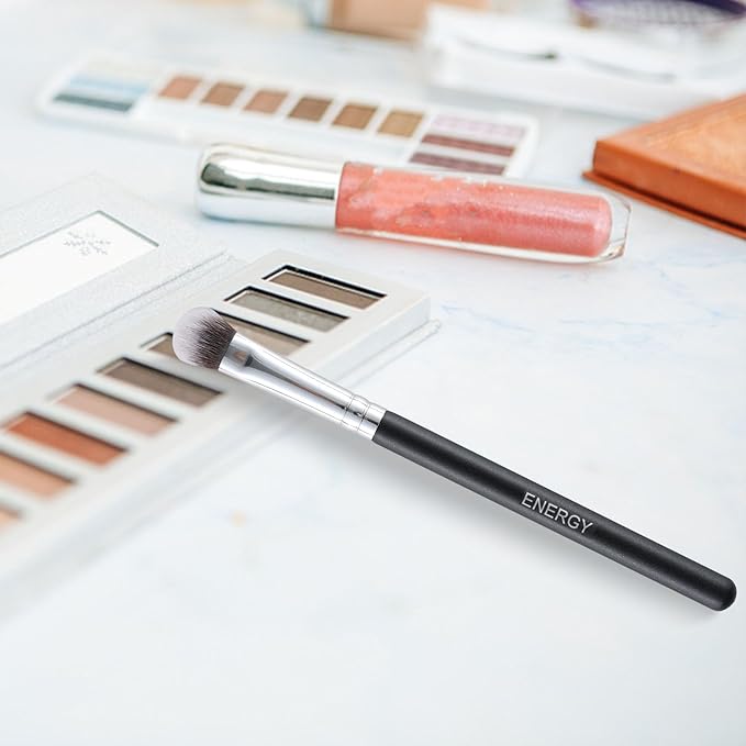ENERGY Concealer Brush Dense Small Eyeshadow Brush Vegan Soft Synthetic Bristles Makeup Brush for Liquid Cream Powder Foundation Blending Premium Face Makeup Application 210