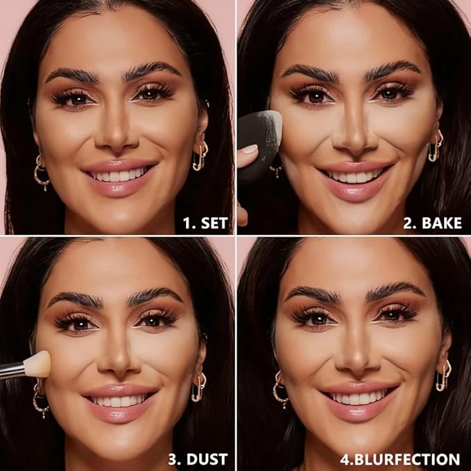 Kaely Longwear Loose Setting Powder, Face Finishing Powder Long Lasting Waterproof, Polvo suelto Face Brightener Makeup, Soft Matte Finish, Vegan & Cruelty-Free, 04 Natural Nude