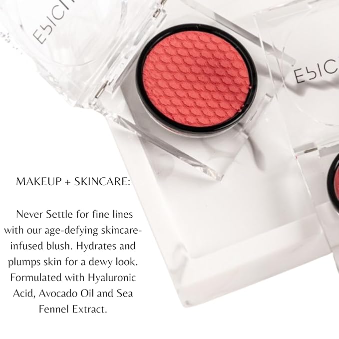 Epiclight Never Settle Radiant Cheek + Lip Blush - Cream Blush Multiuse 3 in 1 for Cheeks + Lips and Lids - Non-Toxic & Cruelty Free- Makeup + Skincare - Paraben & Sulfate-free (First Date)