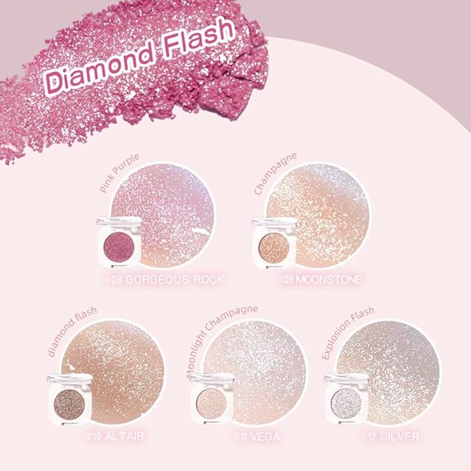 Ultra-Fine Pressed Pigment Single Eyeshadow – Lightweight, Highly Blendable Formula Neutral Glitter Taupe Eye Shadow, 12 Rich Matte/Shimmer Shades for Makeup, Vegan & Cruelty-Free (#10 Cowboy)