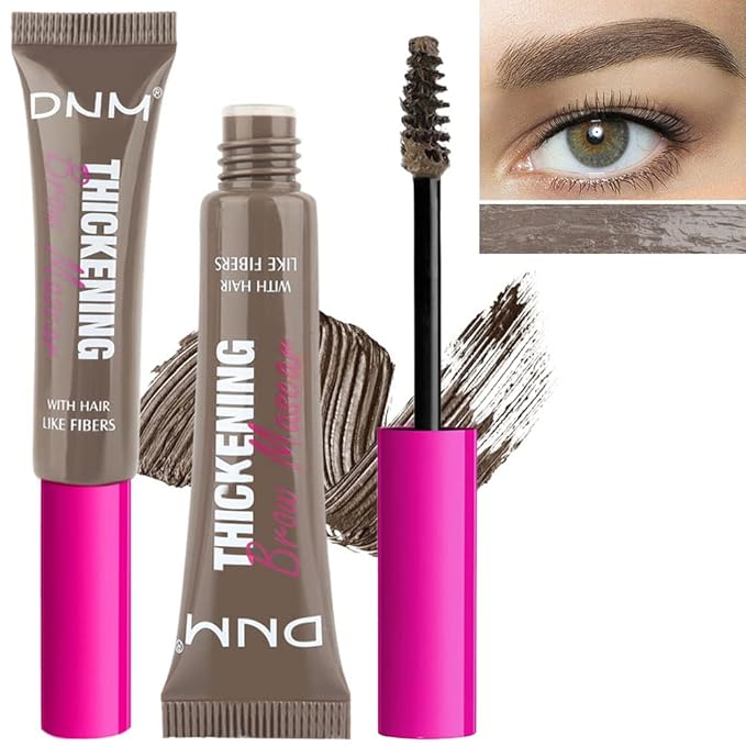 Tinted Thickening Brow Gel Dark Brown Mascara,Brow Fast Sculpt,Waterproof, Transfer-proof, Brush to Fill in Eyebrows and Cover Gray Hairs - Cruelty Free - Light Medium Brown (2pcs 05 Cool Ash Brown)