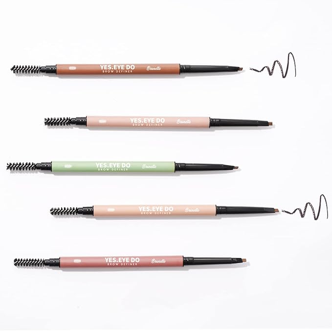 Blonde Eyebrow Pencil, Ultra Fine Eyebrow Pen Blonde, Waterproof Retractable Brow Defineing Pen for Perfectly Filling Shaping Sculpting Sparse Brows, Long Wear, Sweatproof, YES.EYE DO