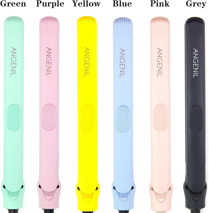 ANGENIL Pro Titanium Ceramic Ultra Mini Flat Iron for Short Hair,0.7 Inch Dual Voltage Travel Size Small Flat Iron,Suitable for Short Hair, Bangs, and Fine,20S Fast Heating 3 Temp (280℉- 320℉ -380℉)