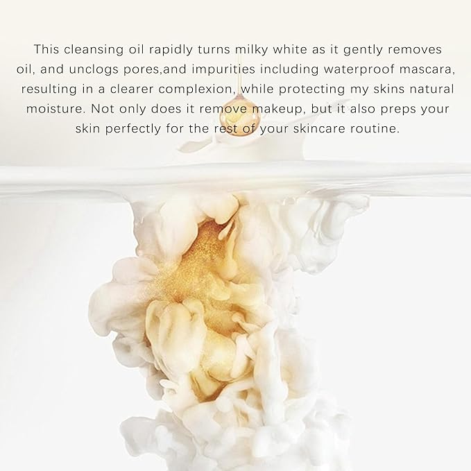 6.76 fl.oz, 200ml Pore Control Cleansing Oil, Oil Cleanser for Face, Soothes and Rapidly Emulsifies Facial Cleansing for Face, Sensitive Skin, Daily Use, Makeup Blackhead Remove