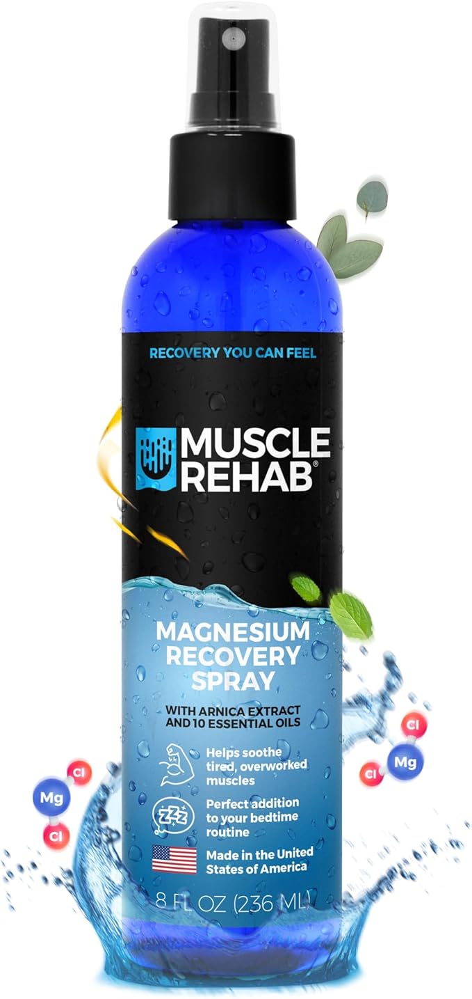 Magnesium Spray with Arnica & Natural Essential Oils: Zechstein Oil for Sports Recovery, Muscle Relief, Sleep & Relaxation, Non-Greasy Magnesium Oil on Feet Mist, 8oz