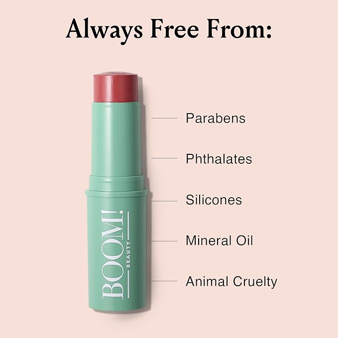 BOOM! by Cindy Joseph Boomstick Rose Nude ® + Boomstick Color ™ - Buildable Lip & Cheek Tint Makeup Sticks, Cream Blush Stick & Clean Beauty Formula Cosmetics