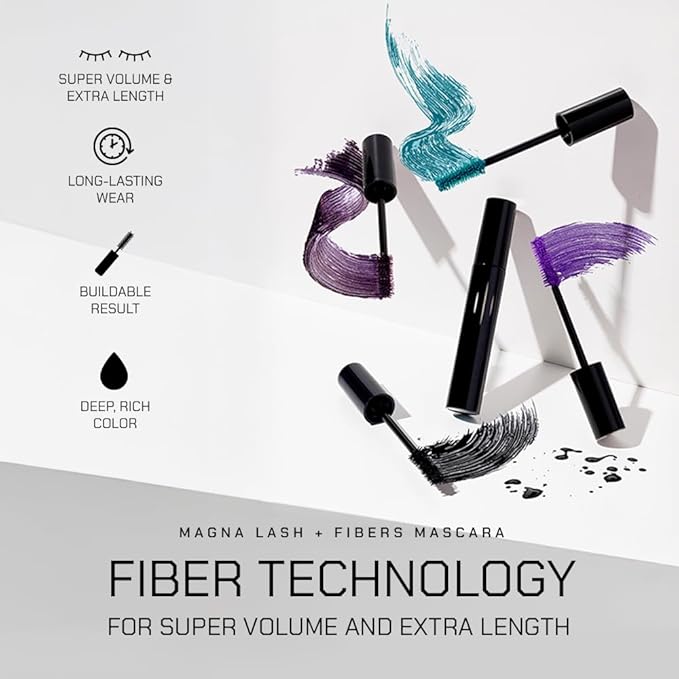 Radiant Professional Lengthening Mascara – Fiber Lash Smudge Proof Mascara Volume and Length– Cruelty-Free Natural Wax Formula with Silicone Brush - (0.43 oz) (03 AMETHYST)